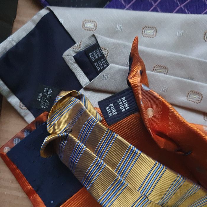 Zestaw krawatów jedwab 100g(niebieski k.)