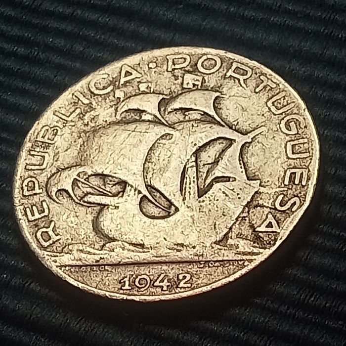 moeda prata 5.00 escudos 1942