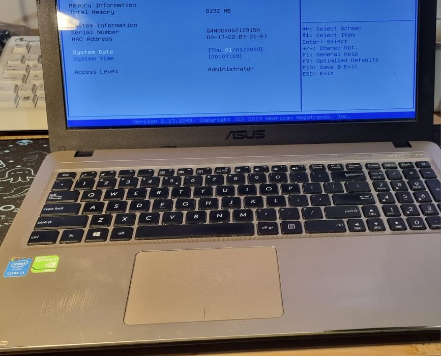 Laptop ASUS A540LA 15,6" Intel® Core™ i3-4005U 8GB RAM