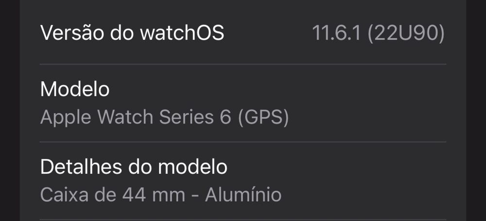 Apple whatch serie 6 + cabo do carregador