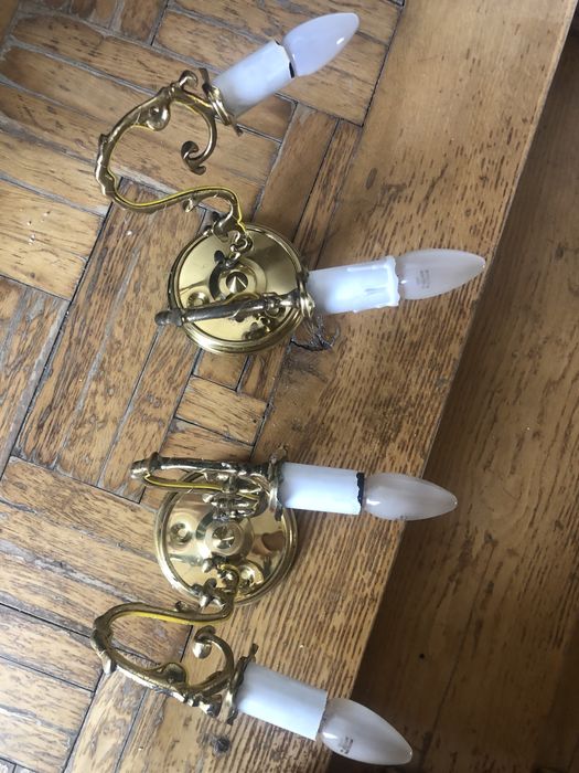 Kinkiety z mosiądzu 2 sztuki