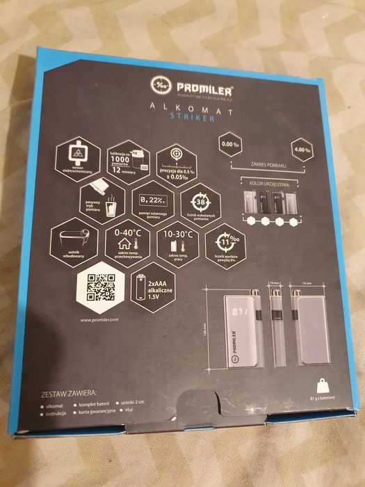 Nowy alkomat promiler striker sensor Elektrochemiczny