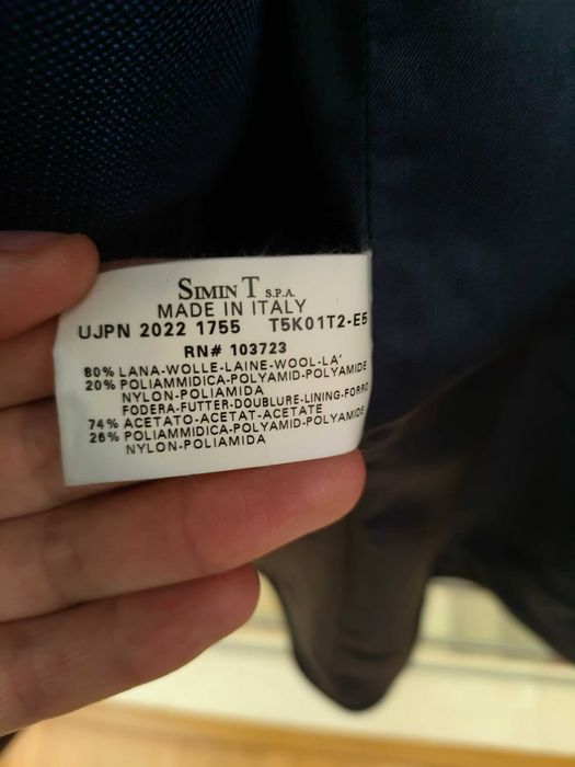 Casaco Peacoat Vintage Armani Jeans Anos 90 Azul-Marinho - Tam IT 42 / US 8 (Made in Italy)