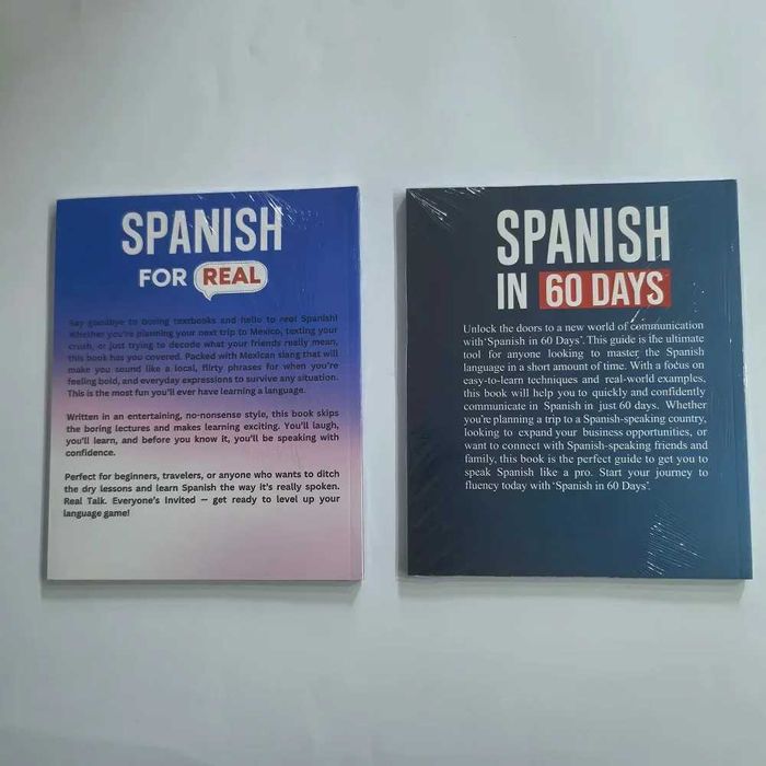 2pcs livros Spanish in 60 days/ Spanish for REAL (Portes Grátis)