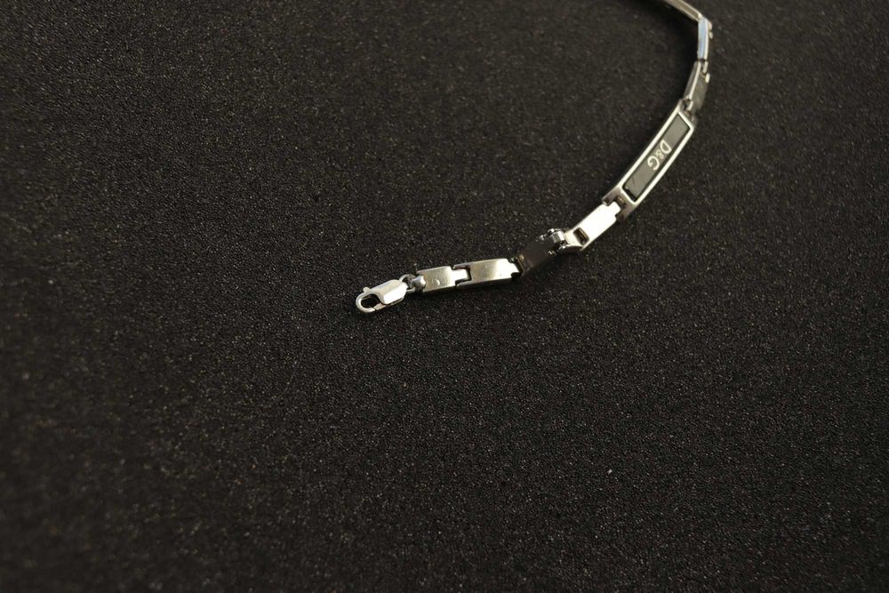 Срібний браслет D&G 925  21 см, чоловічий