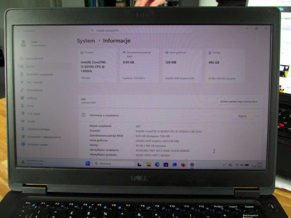 Dell Latitude E5490 14" i5 8GB 500GB SSD WWAN laptop notebook (47)