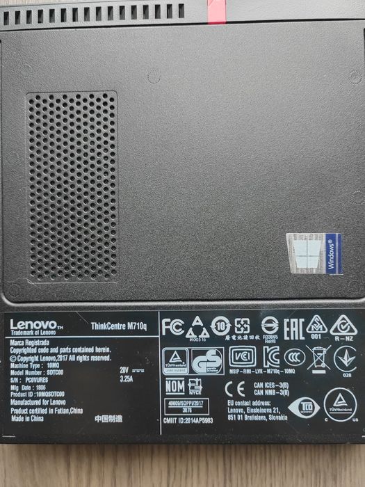 Компьютер Lenovo ThinkCentre M710q Tiny i3-7100T 2x3.4GHz 16GB/240GB