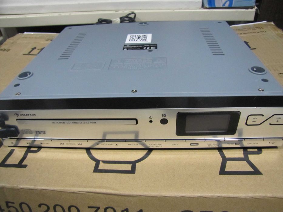 Radio kuchenne z CD do zabudowy USB MP3 srebrne Auna KCD 20