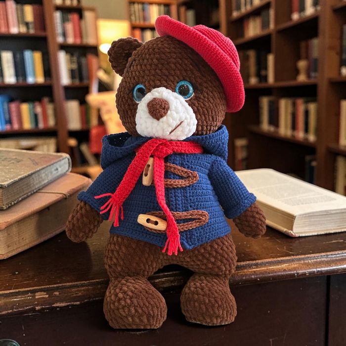 Kultowy Miś Paddington na Szydełku | Maskotka Premium Amigurumi Handmade