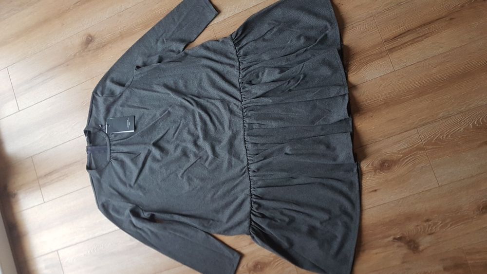 Weekend MaxMara Sauro sukienka z rozkloszowaną spdódnicą XXL 44 szara