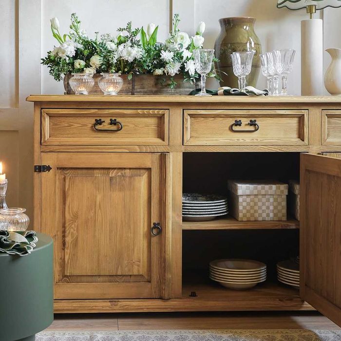 Drewniana komoda rustykalna woskowana HACIENDA Producent COM 101