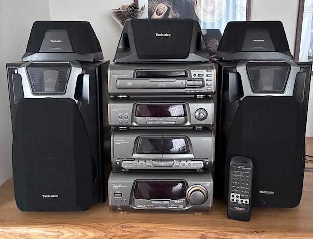 Technics wieża EH600 z kolumnami — sprawna, sprzęt vintage