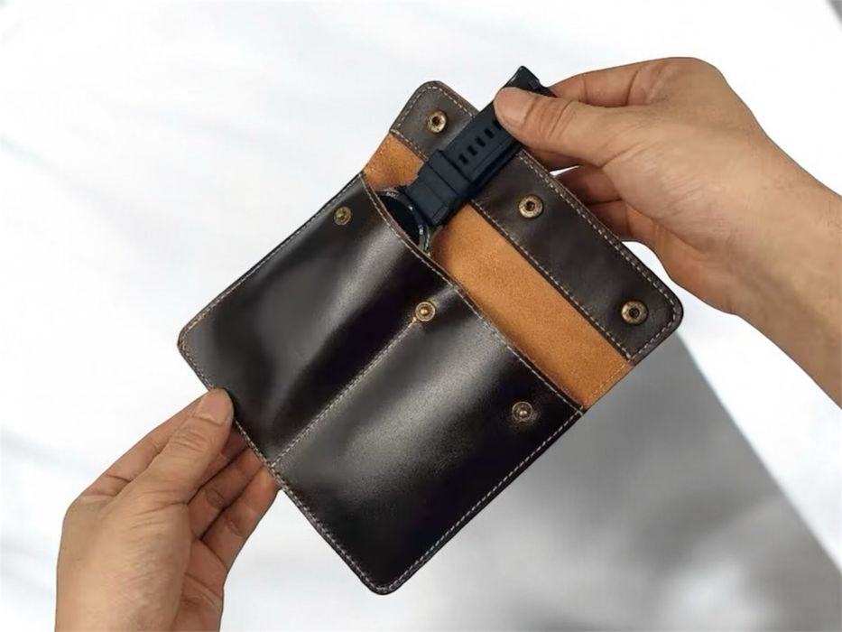 Skórzane Etui Organizer na 2 Zegarki Skóra Naturalna