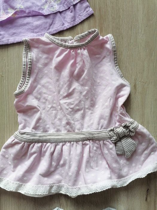 Zestaw 5 sukienek na lato dla dziewczynki 74