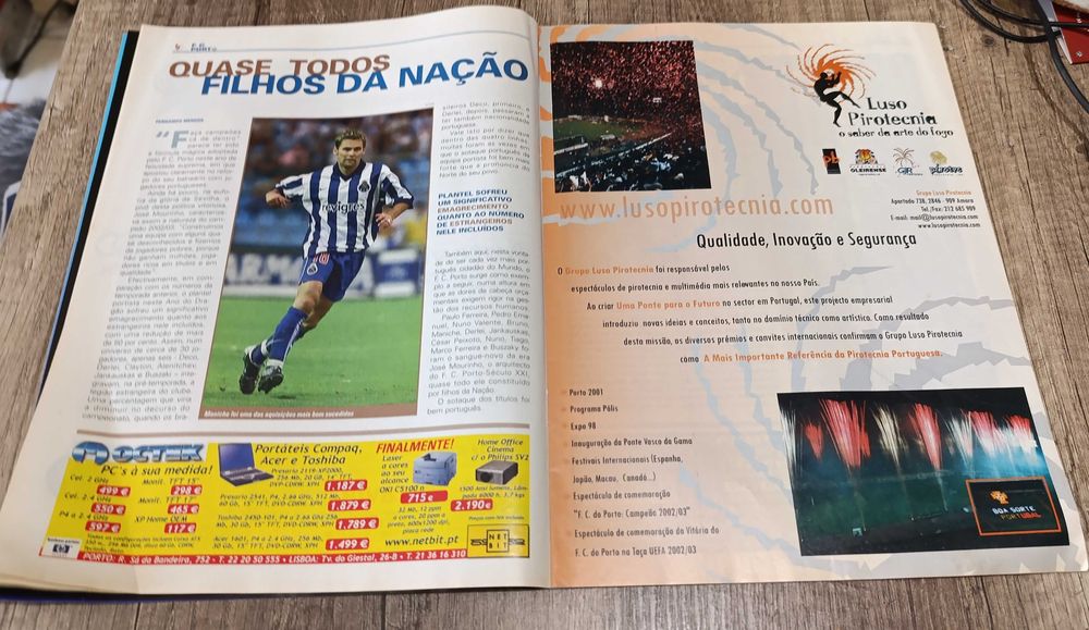 Revista Futebol JN  - Inesquecível - Taça UEFA - O Ano do Dragão 2003