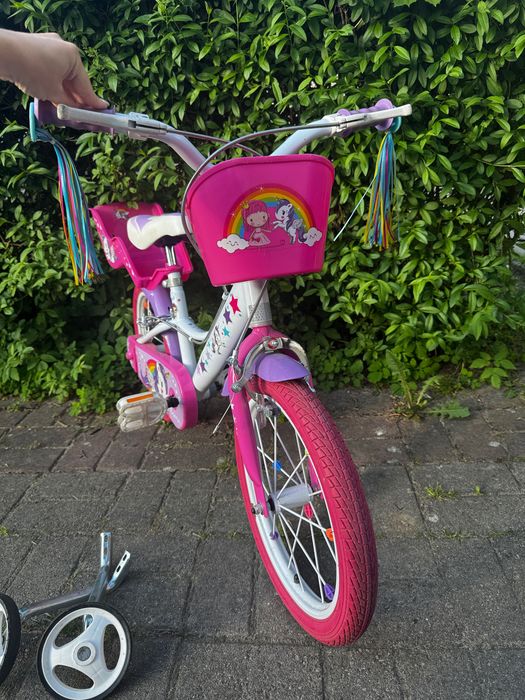 Rowerek dla dziewczynki marki Dino Bikes model Unicorn 16