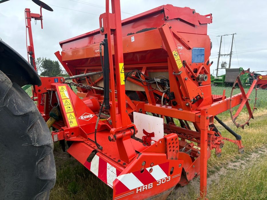 Zestaw uprawowo siewny kuhn 3m brone hrb 303 , integra
