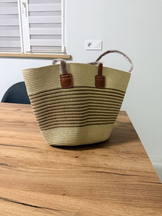 Пляжна сумка беж