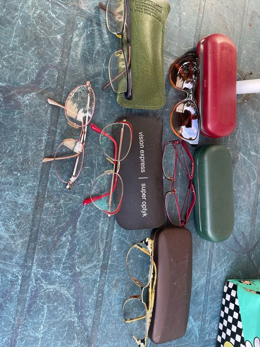 Zestaw oprawek okularowych / etui / retro vintage