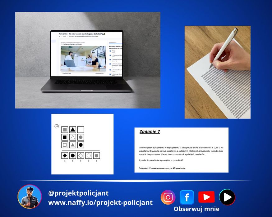 Testy do Policji - Kurs: Jak zdać badania psychologiczne do Policji?