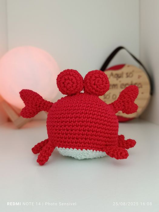 Caranguejo em Amigurumi