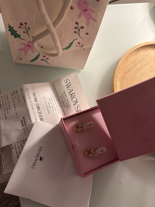 Brincos de pressão Swarovski