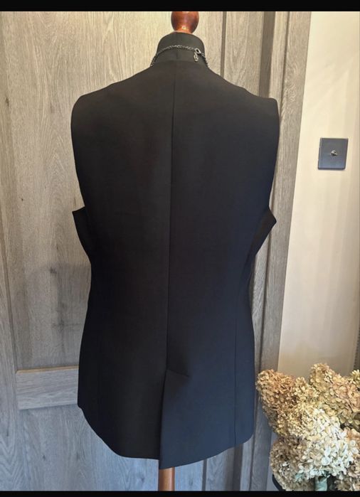 Zara czarna long jamizelka elegancka L 40