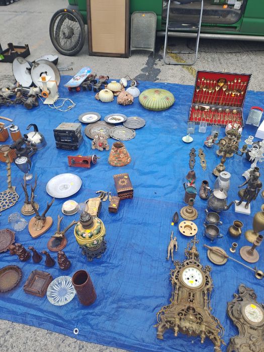 Starocia zestaw mosiądz bibeloty złom użytkowy