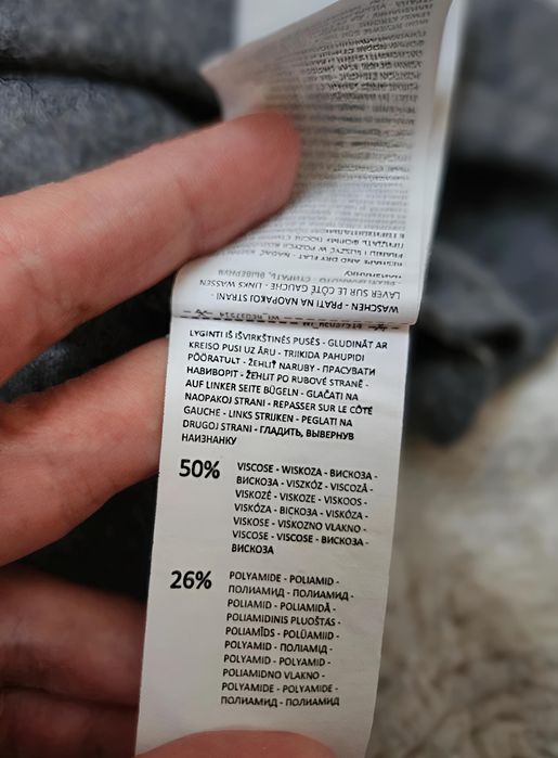 Szary damski sweterek bluzka kimono do pracy  36/38