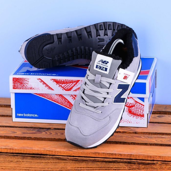 (2092) Розпродаж! Зимові кросівки New Balance 574 з хутром (43 45 46)