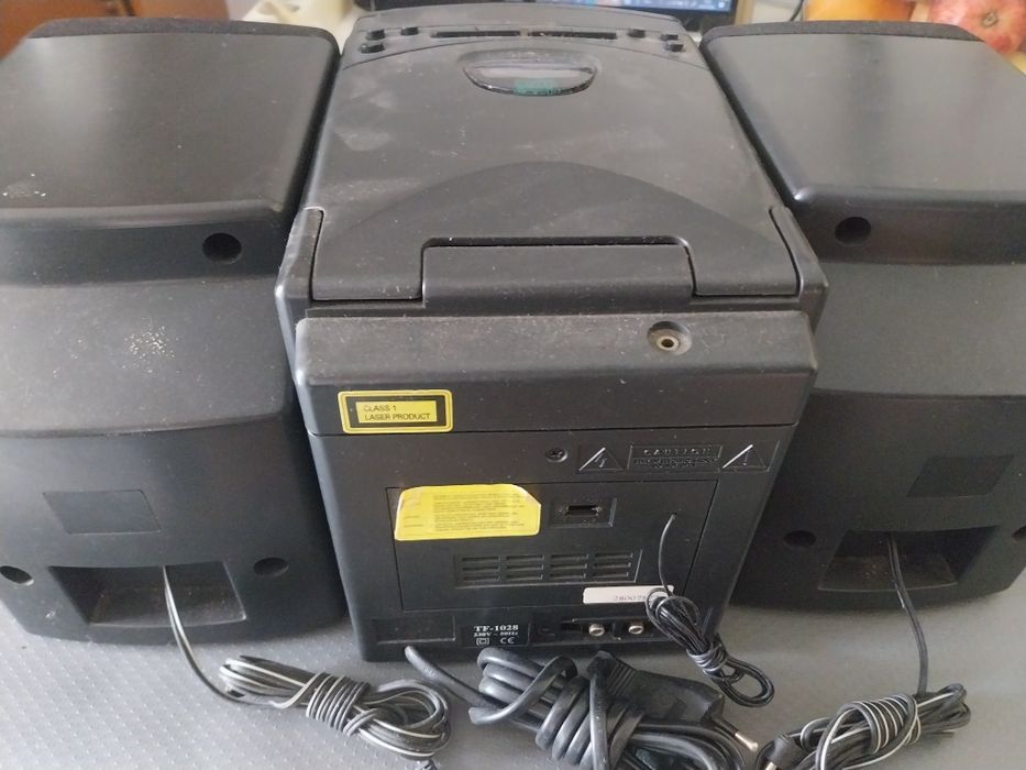 Aparelho som mini cd/radio/k7 colunas