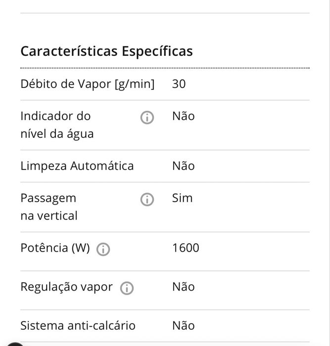 Ferro vertical a vapor Rowenta 1800w