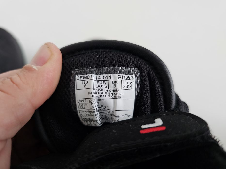 Fila buty rozmiar 38,5 czarne Fila buty za kostkę
