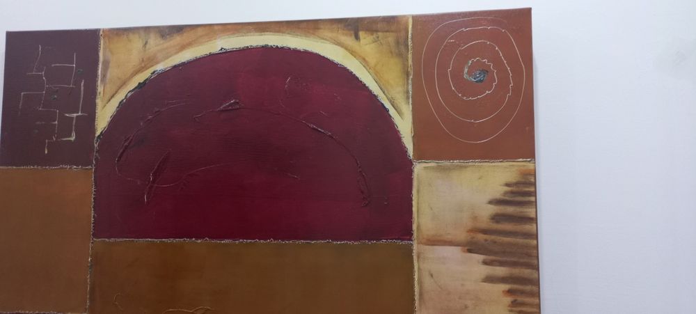 Quadro em tela com pintura de acrílico