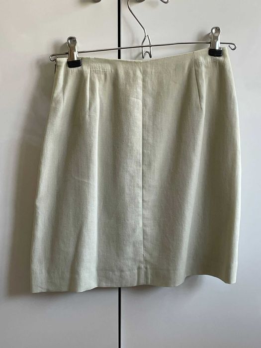 Conjunto blazer + calças + mini saia verde água