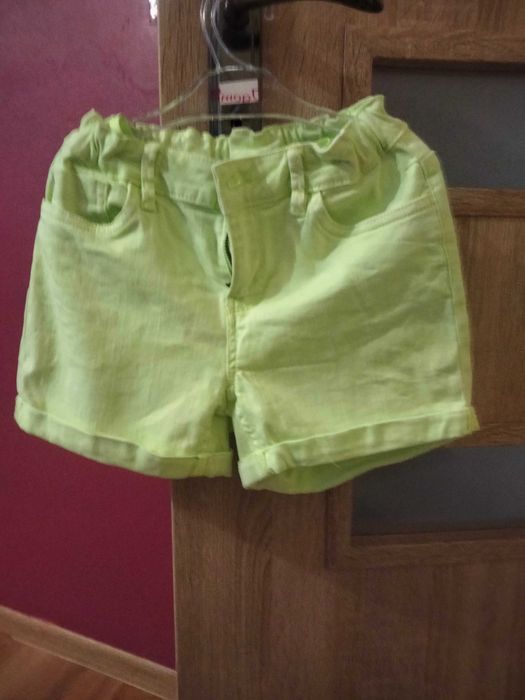Spodenki jeans neon