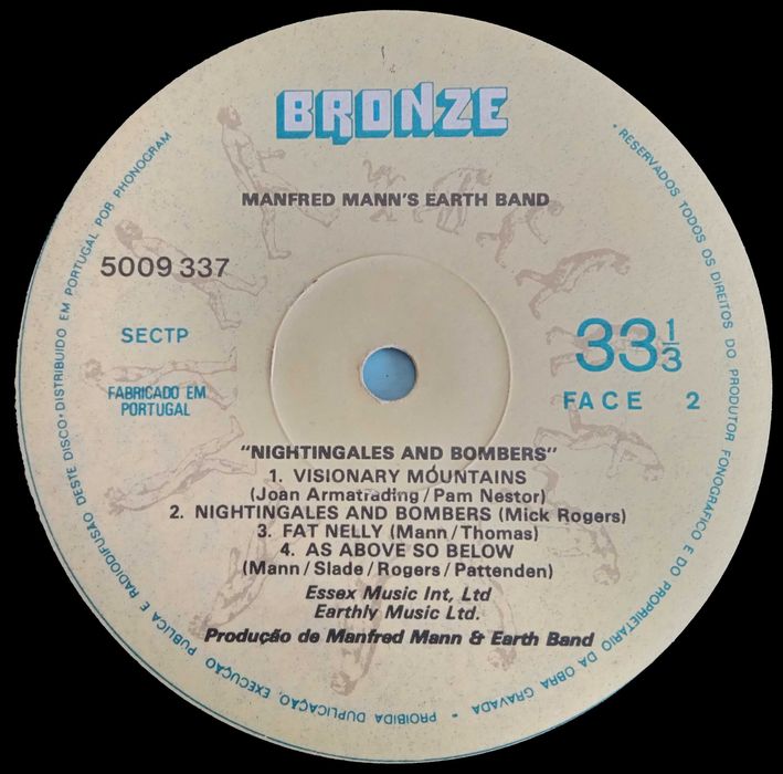 Manfred Mann's Earth Band	- - - - -	Nightingales & Bombers	- - - - -LP