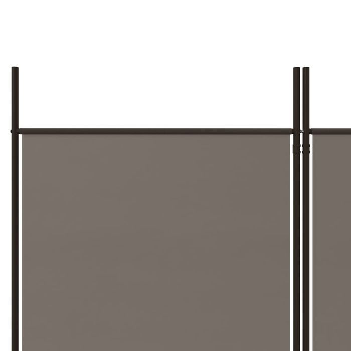 vidaXL Parawan 5-panelowy, antracytowy,250x220 cm, tkanina