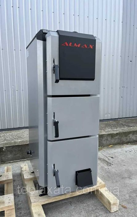 ‼️СТАЛЬ 6 ММ. Твердопаливний котел тривалого горіння ALMAX D 10-97 кВт