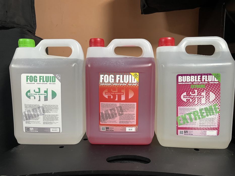 Рідина для дим машини, генератора піни мильних бульбашок сніга хейзера