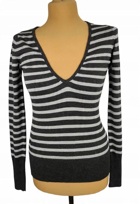 Damska dopasowany sweter w paski rozm. Xs/s