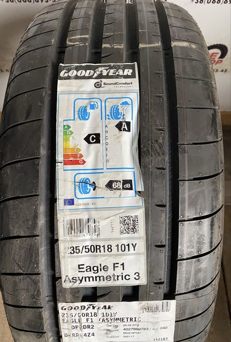 1шт нове 235/50R18 Goodyear Eagle F1 Asymmetric 3 101Y
