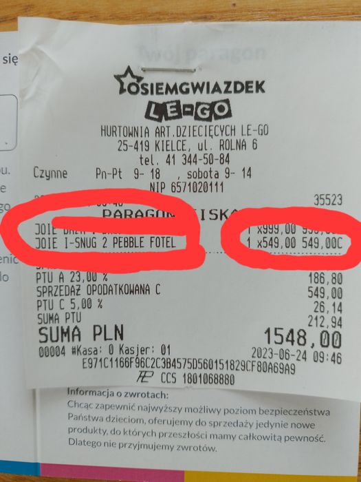 Fotelik łupina Joie