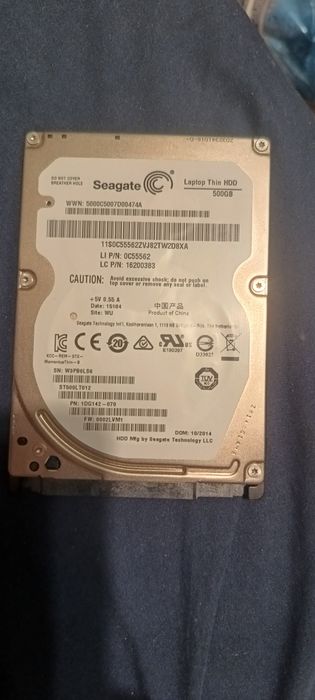 Dysk HDD 2,5" Seagate Laptop Thin 500GB ST500LT012 | 7mm | SATA