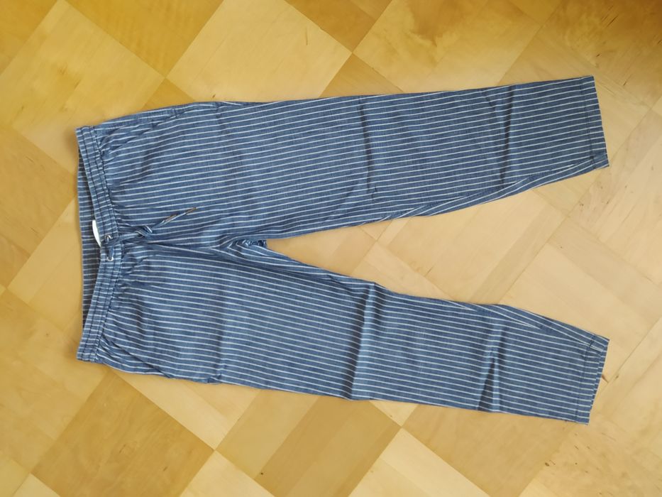 Spodnie w paski HM 42 XL damskie granatowe
