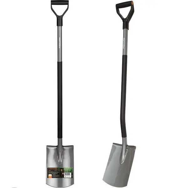 Лопата Fiskars Ergonomic пряме лезо / із закругленим лезом Фіскарс