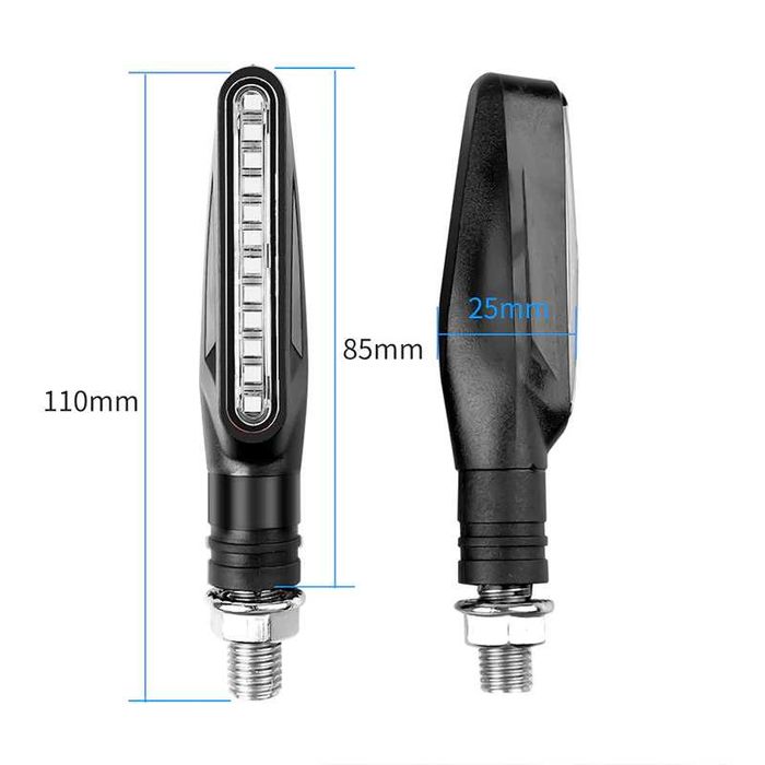 Piscas LED para moto universais - 2 unidades (NOVOS)