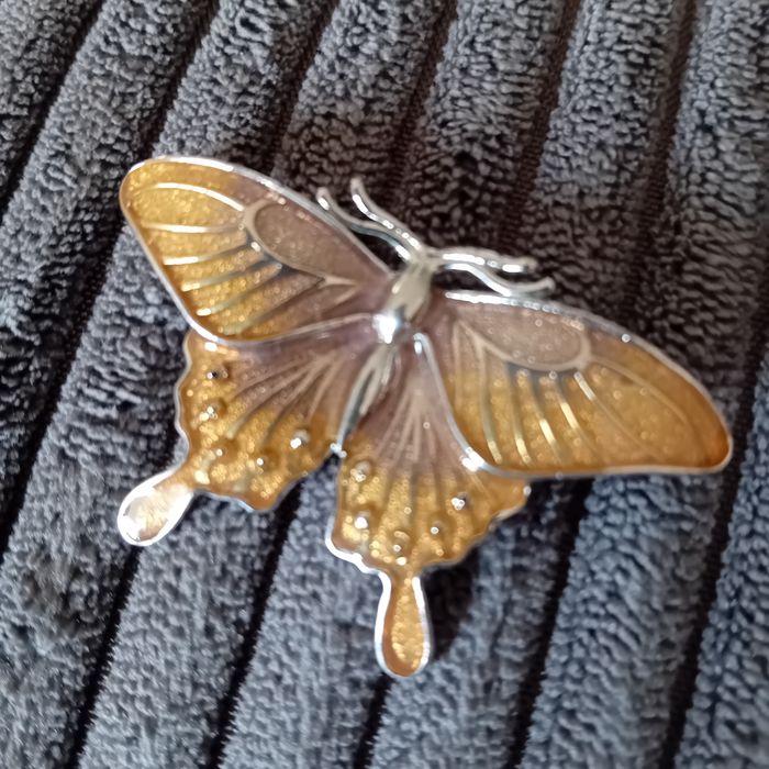 Broszka vintage.Motyl.