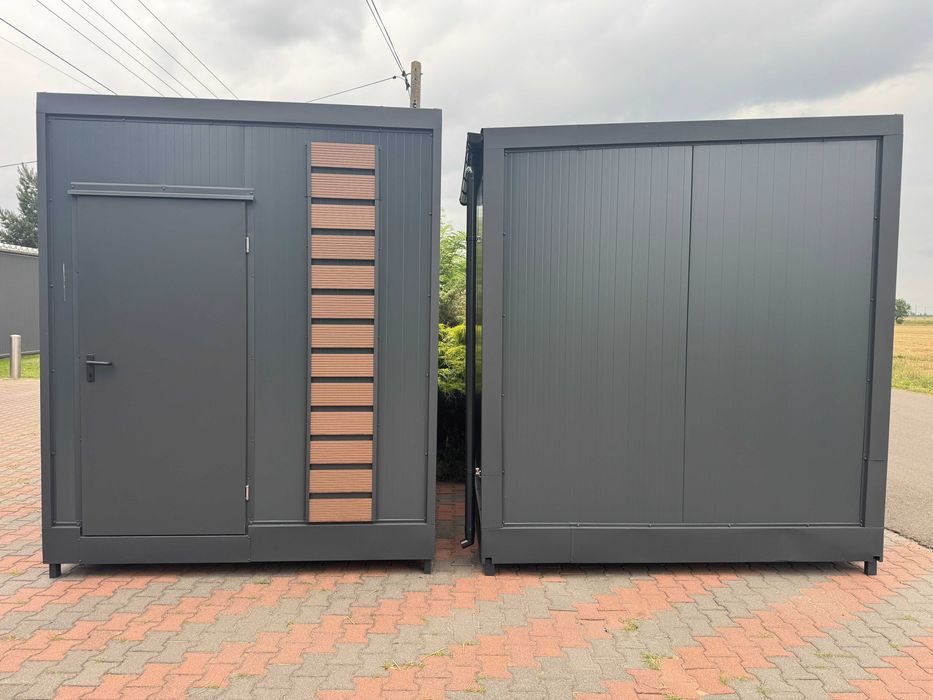 Kontener biurowy / stróżówka / zaplecze pracownicze / pomieszczenie sanitarne WC / altanka 2,50 × 2,30 m