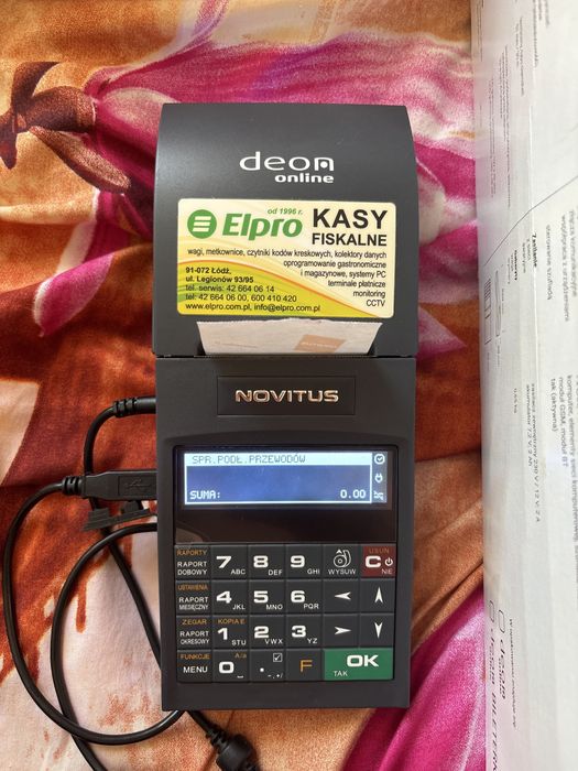 Kasa fiskalna NOVITUS deon online wyrejestrowana